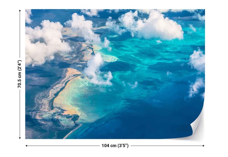 Sand Beach Meets Ocean Wallpaper Mural
