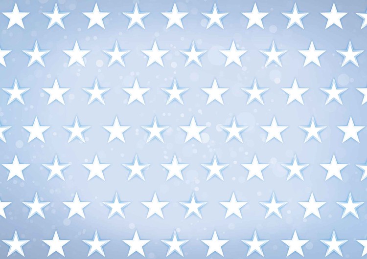 Stars Pattern Blue Wallpaper Mural