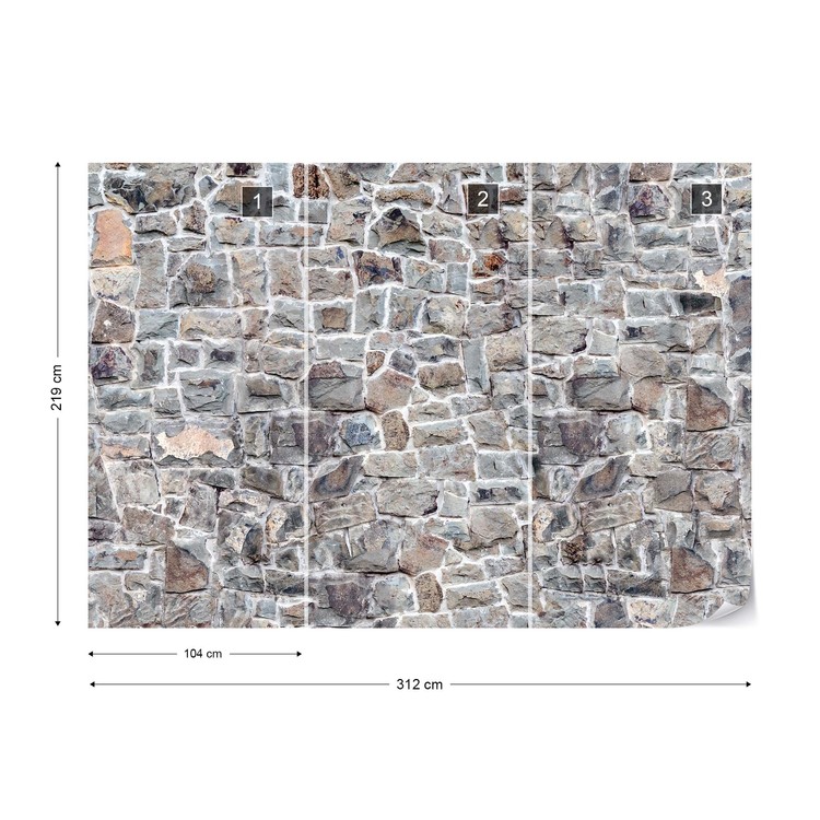 Stone Wall Paper Mural At Abposters Com - What Is A Dry Stack Stone Wall In Minecraft