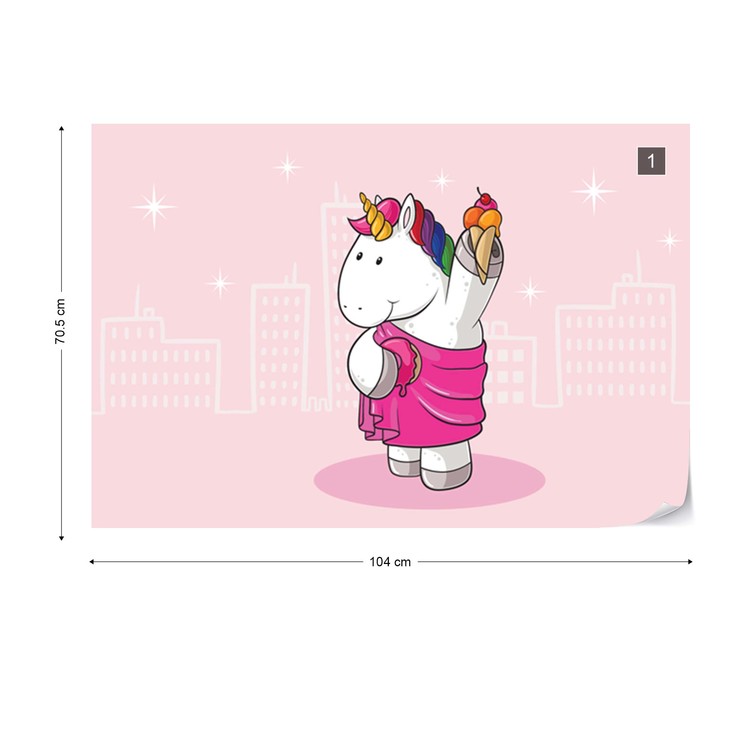 Unicorn Pink Wallpaper Mural