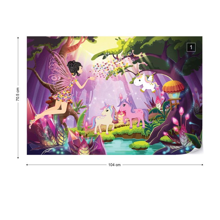 F Forest Fairy And Unicorn Art Print Home Decor Wall Art Poster
