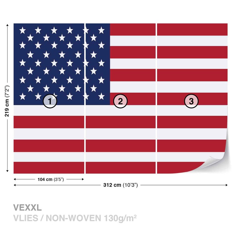 Usa America Flag Wall Paper Mural Buy At Abposters Com