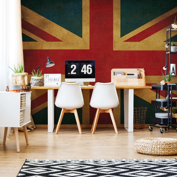 Vintage Flag Uk Union Jack Wallpaper Mural