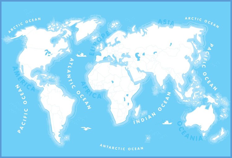 World Map For Kids Wall Mural Buy At Abposterscom