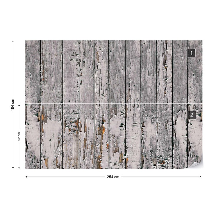 Worn Rustic Wood Plank Texture Wall Paper Mural Buy At Europosters