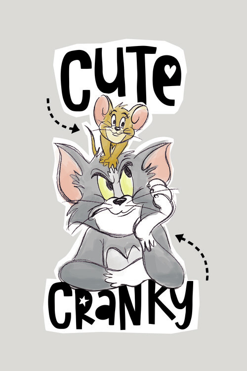 Ταπετσαρία Τομ και Τζέρυ - Cute and Cranky
