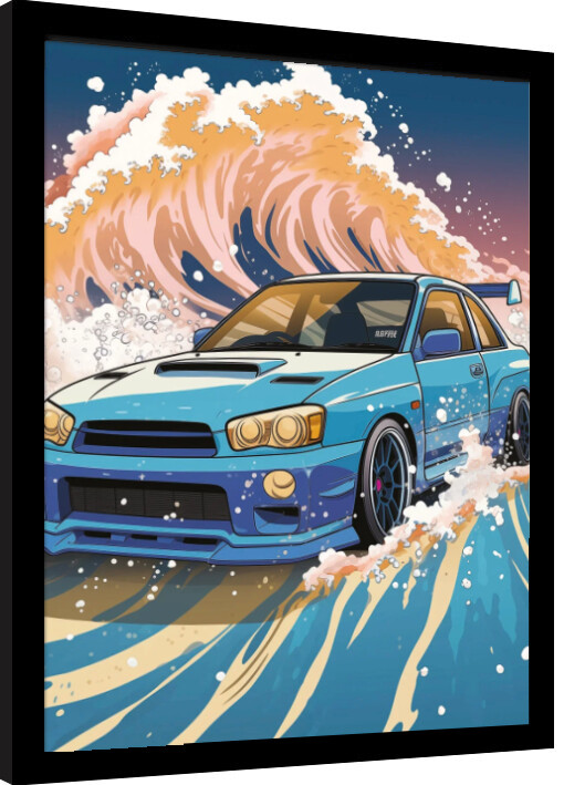 Framed poster Wave Collection - Wave Cars Scooby