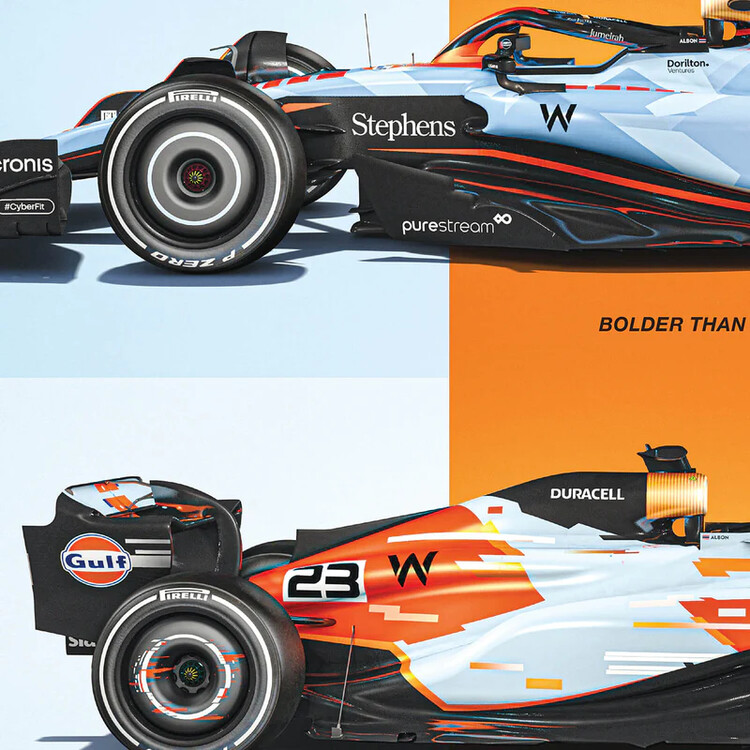 Art Print Williams Racing - Gulf Fan Livery - 2023