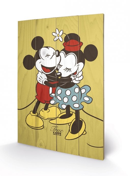 Mickey & Minnie Mouse - True Love Wooden Art