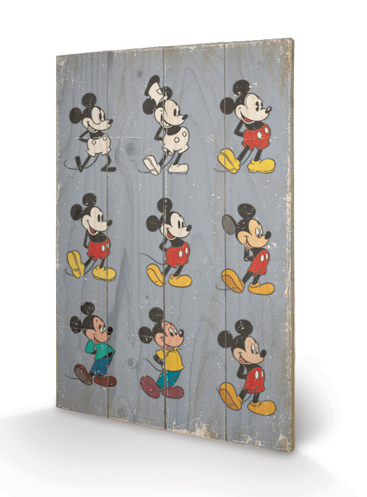 Mickey Mouse - Evolution Wooden Art