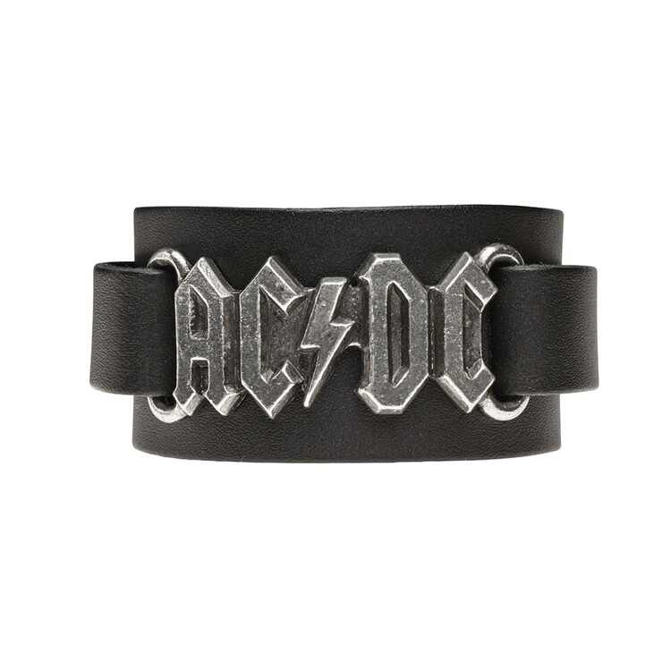 Wristband Unisex Polsino Nero AC/DC Logo 