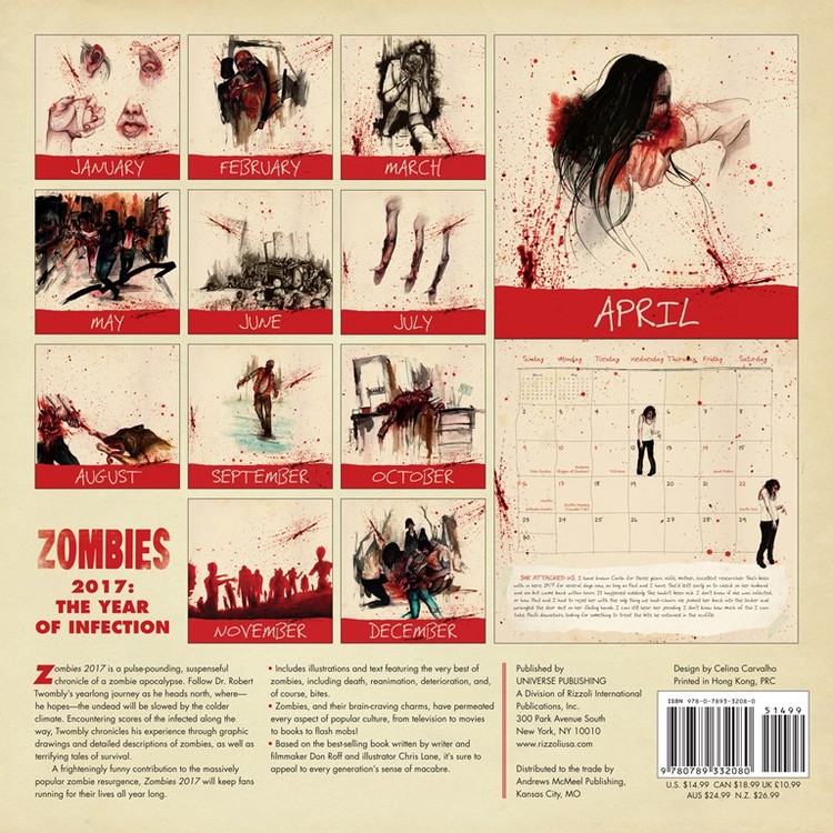 Calendar 2021 Zombie