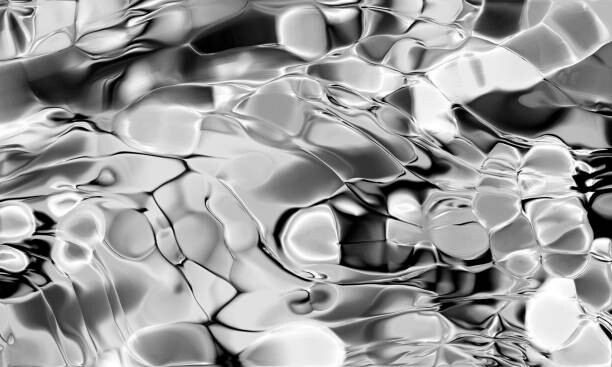 Αφίσα Abstract Fluid Black and White Flowing