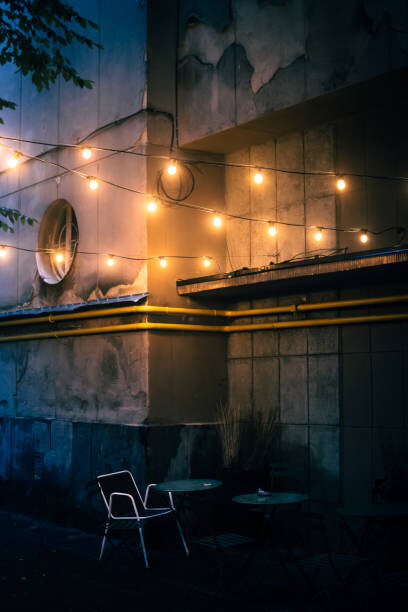 Αφίσα An empty white chair standing by