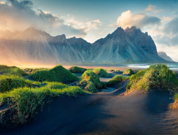 Αφίσα Black sand dunes on the Stokksnes headland