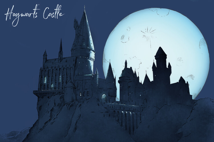 Αφίσα Harry Potter - Hogwarts Castlle