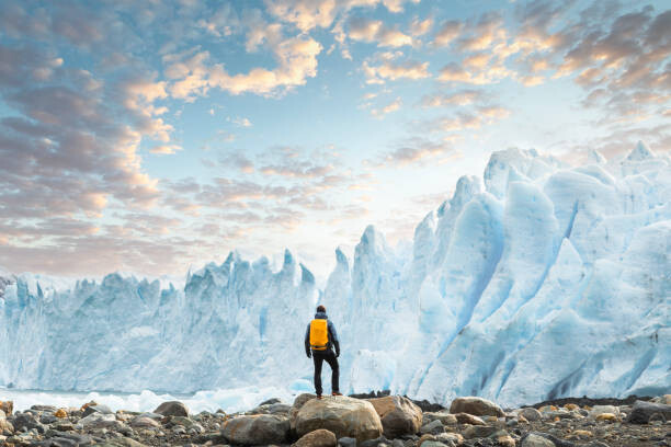Αφίσα Hiker admiring the Perito Moreno glacier