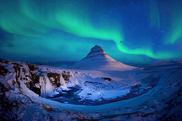Αφίσα Northern lights at Mount Kirkjufell, Iceland