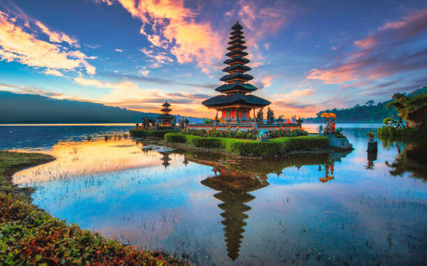 Αφίσα Pura Ulun Danu Bratan. Hindu temple