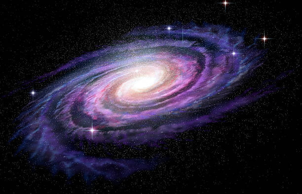 Αφίσα Spiral Galaxy in deep spcae, 3D illustration