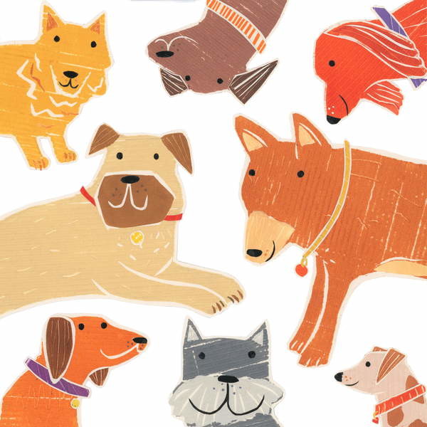 Αφίσα Woof,Woof,Woof. 2018, collagraph and collage