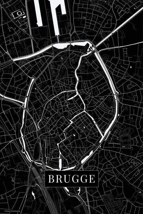 Εκτύπωση καμβά Brugge black