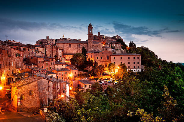 Εκτύπωση καμβά Montepulciano during blue hour