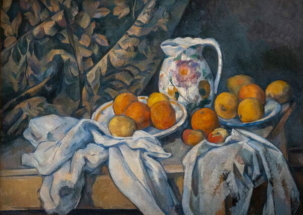 Εκτύπωση καμβά Still Life with a Curtain, 1892-1894