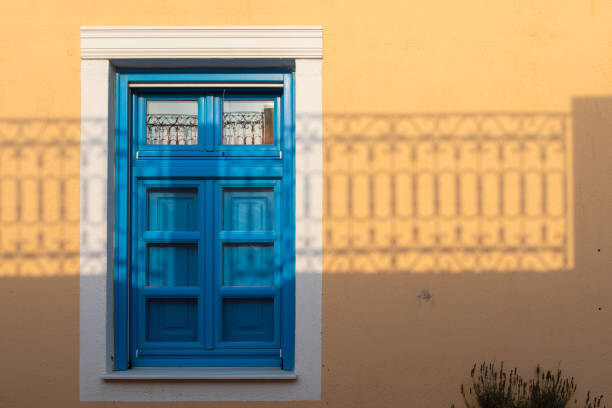 Картината върху платно Architecture of Oia town with blue