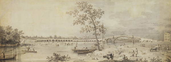 Картината върху платно Old Walton Bridge seen