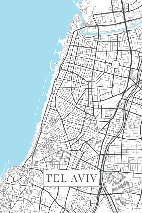 Картината върху платно Tel Aviv white