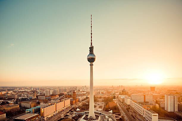 Фотошпалери Berlin skyline with Tv Tower, (Fernsehturm)