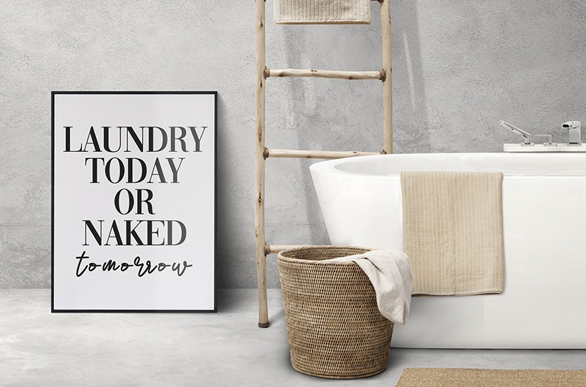 Ilustração Laundry today or naked tomorrow