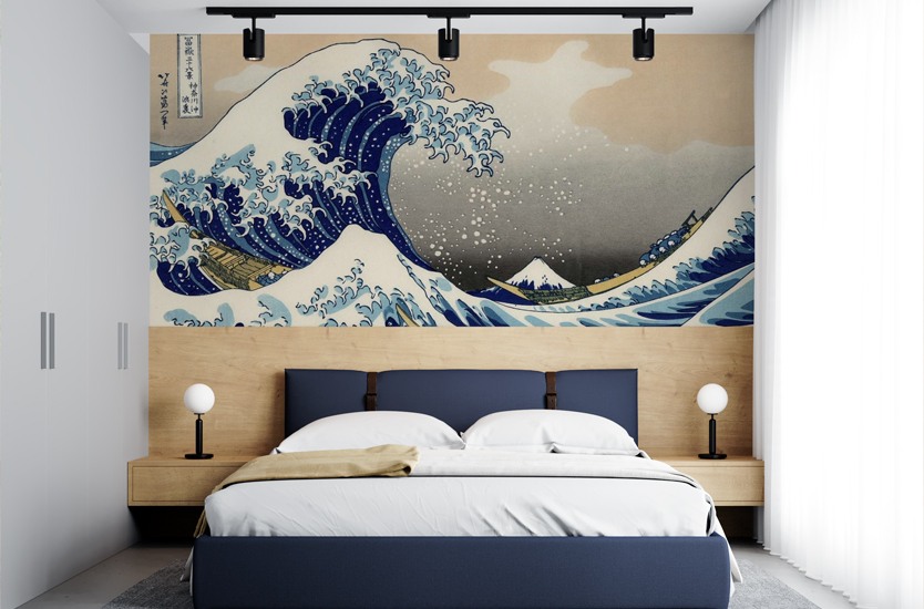 Reprodução do quadro The Great Wave Off Kanagawa - Katsushika Hokusai