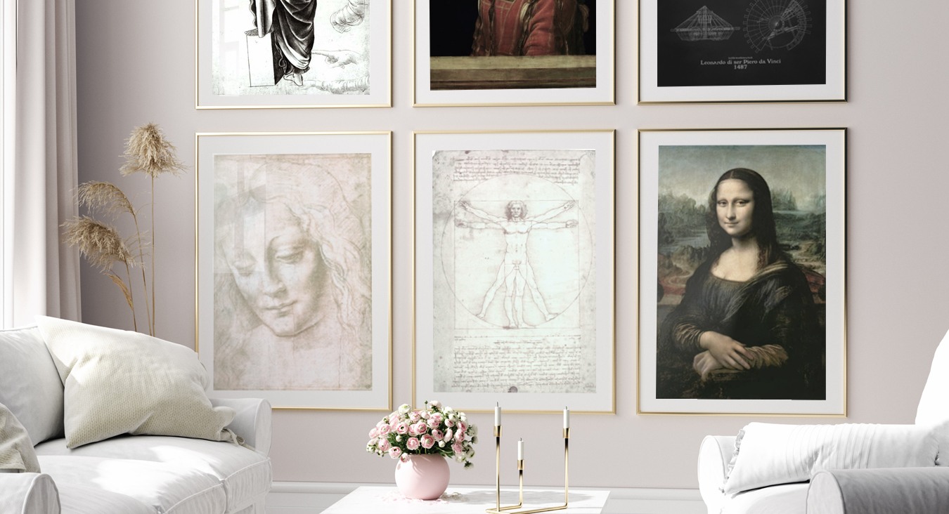 Wall Poster Canvas Print Art Da Vinci Man Painting Picture Home Room Decor Gift 
