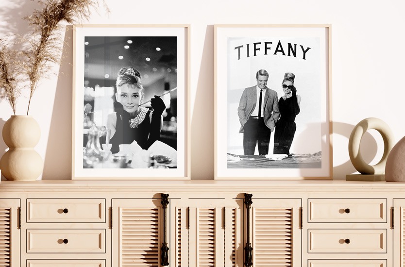 Canvas Print George Peppard And Audrey Hepburn, Breakfast At Tiffany'S 1961 Directed By Blake Edwards
