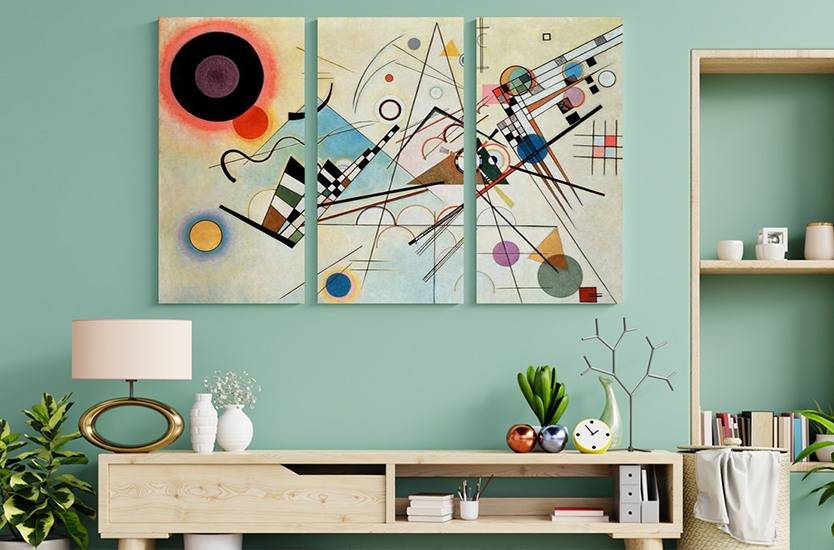 Fine Art Print Squares with Concentric Circles / Concentric Rings - Wassily Kandinsky