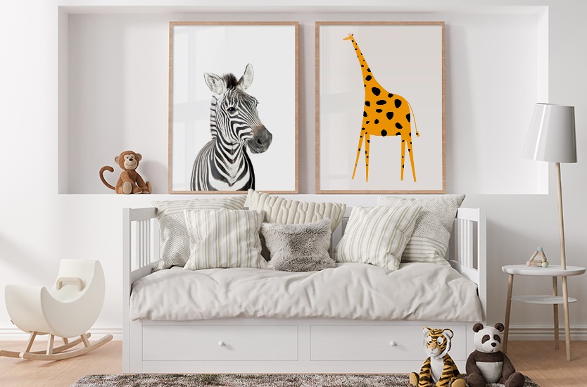 Canvas Print Baby Zebra