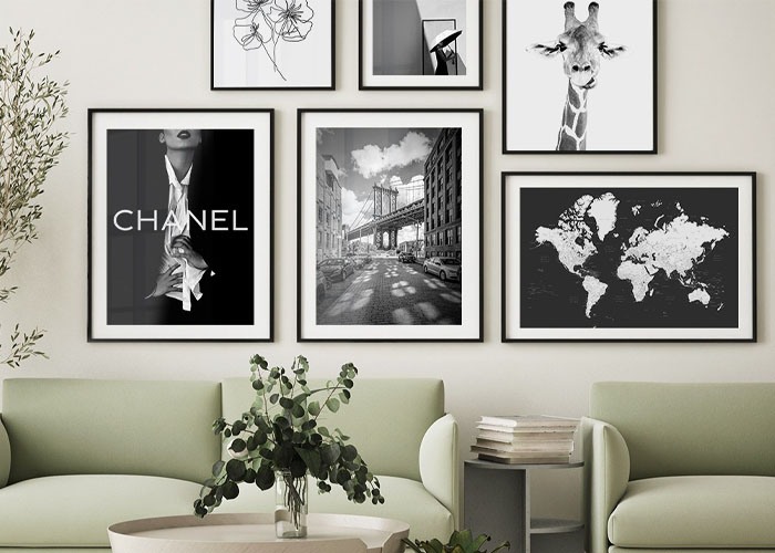 Chanel Black and White Photography Wall Art: Prints, Paintings