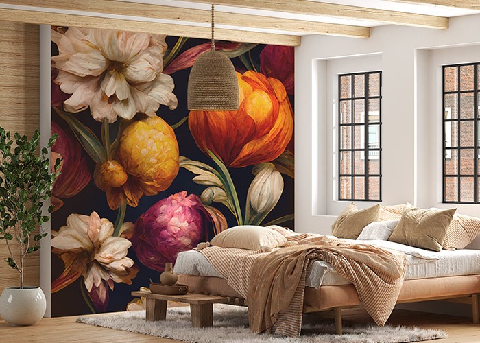 Wall murals for the bedroom